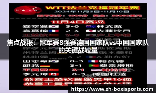 焦点战报：冠军赛8强赛德国国家队vs中国国家队的关键战较量